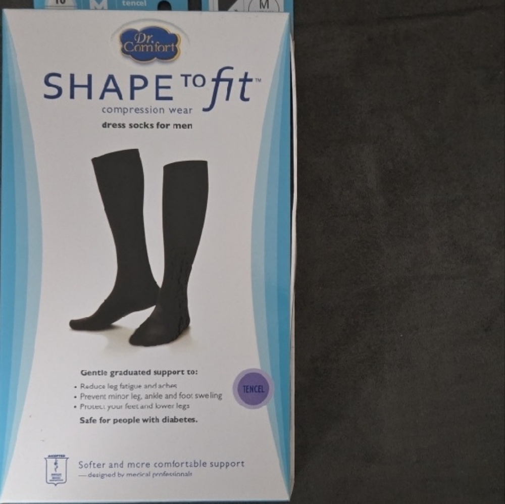 Dr. Comfort Black Dress Socks for Men